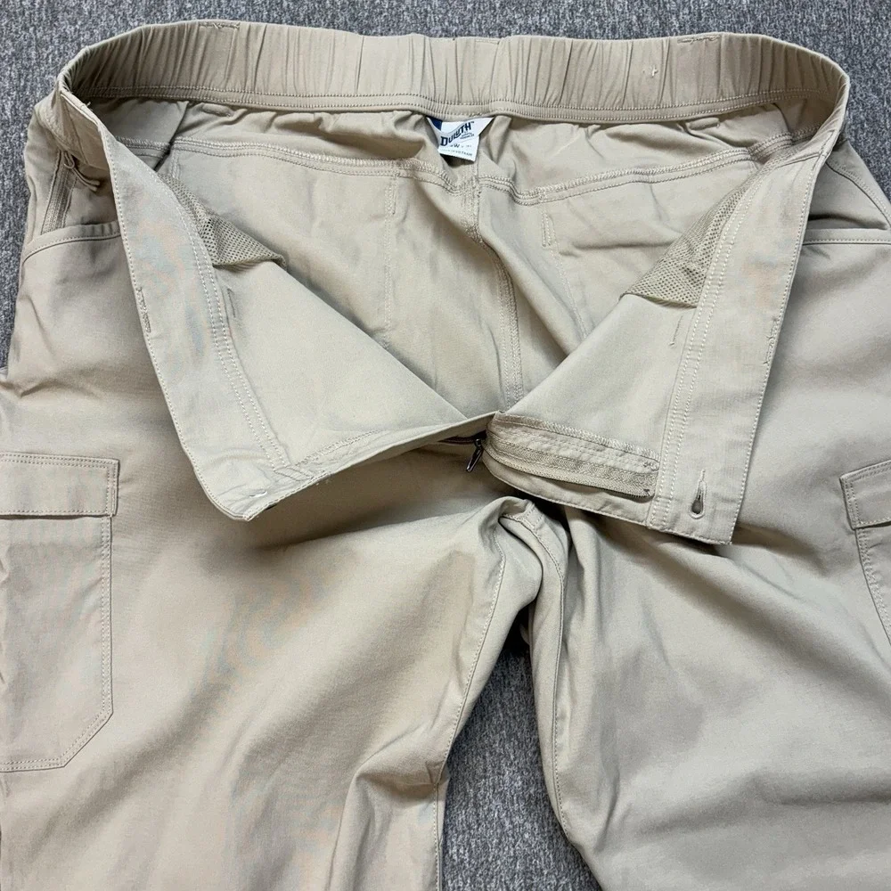 Duluth Trading Flex Ballroom‎ Pants Mens 40X31 Khaki Relaxed Stretch Tech Pocket